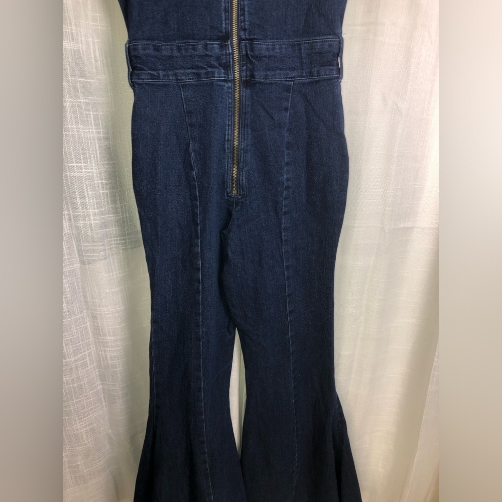 VENUS Deep Blue Flared Jumpsuit size 2 NWOT - Picture 11 of 16